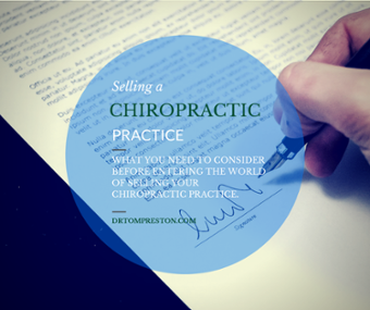 selling a chiropractic practice