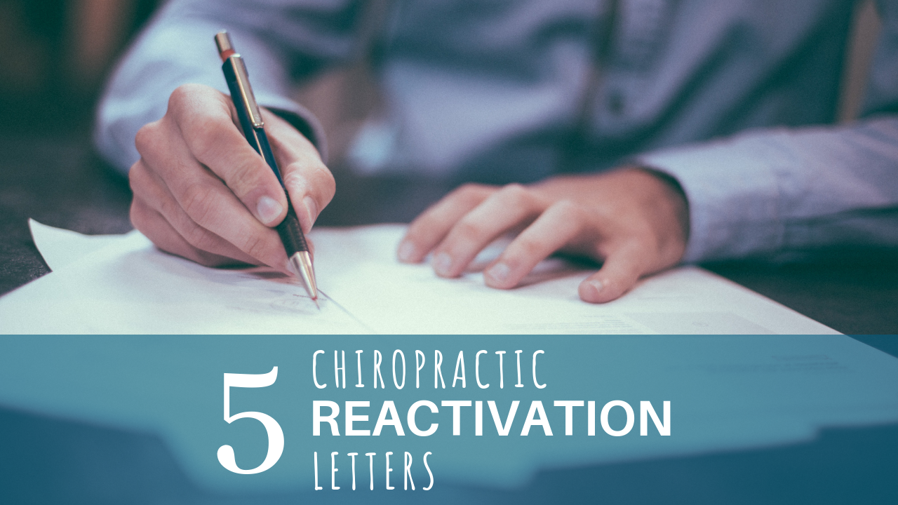 Chiropractic Reactivation Letters – chiropractic marketing